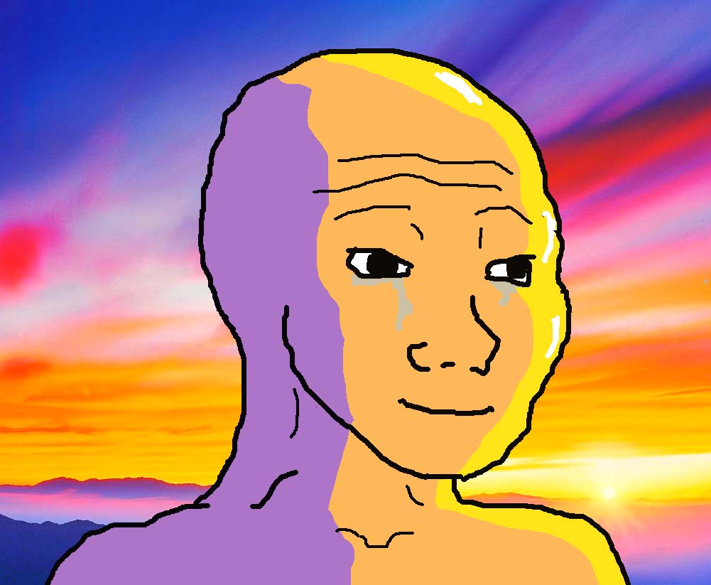 Wojak, Meme, Feel, Happy, Sunset